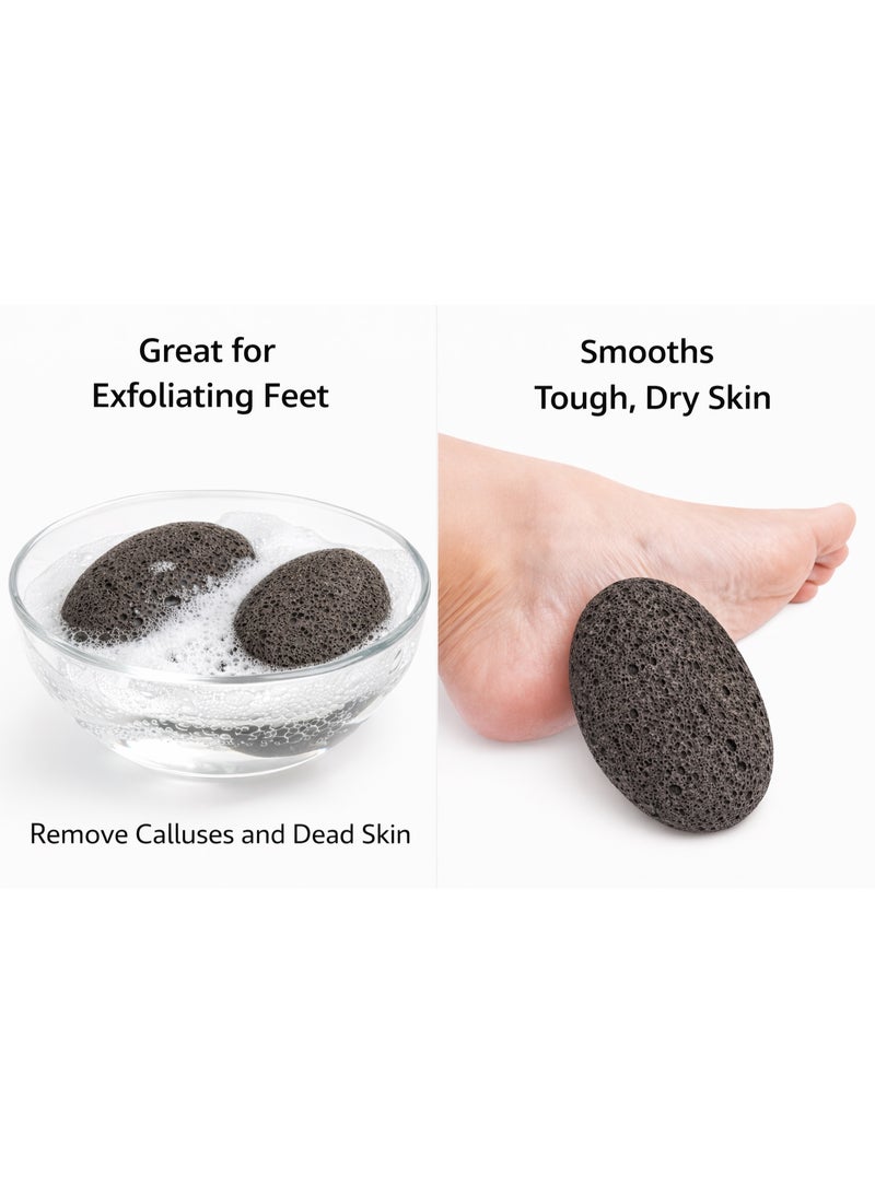 No Label Natural Volcanic Pumice Foot Stone for Callus Removal – Pedicure Exfoliating Lava Rock for Dry, Dead & Hard Skin, Foot Care Scrubber - Image 1