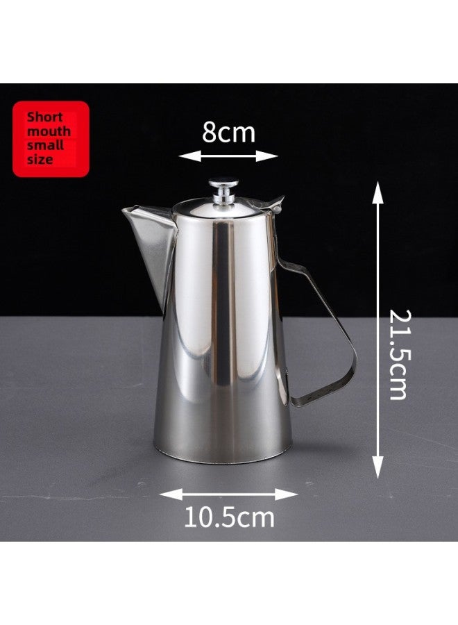 Thickened Stainless Steel Cold Water Kettle For Restaurant And Hotel Large Capacity Hot Pot With Soup Pot For Restaurant And Tea Pot-Capacity:1.5l Extra Thick Short Spout Pot - Image 1