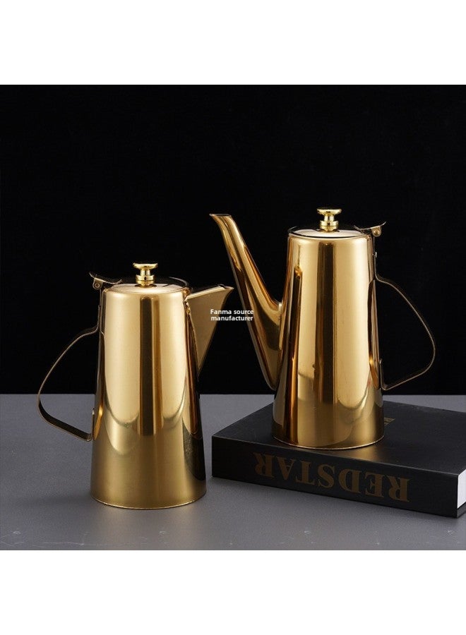 Thickened Stainless Steel Cold Water Kettle For Restaurant And Hotel Large Capacity Hot Pot With Soup Pot For Restaurant And Tea Pot-Capacity:1.5l Extra Thick Short Spout Pot - Image 3