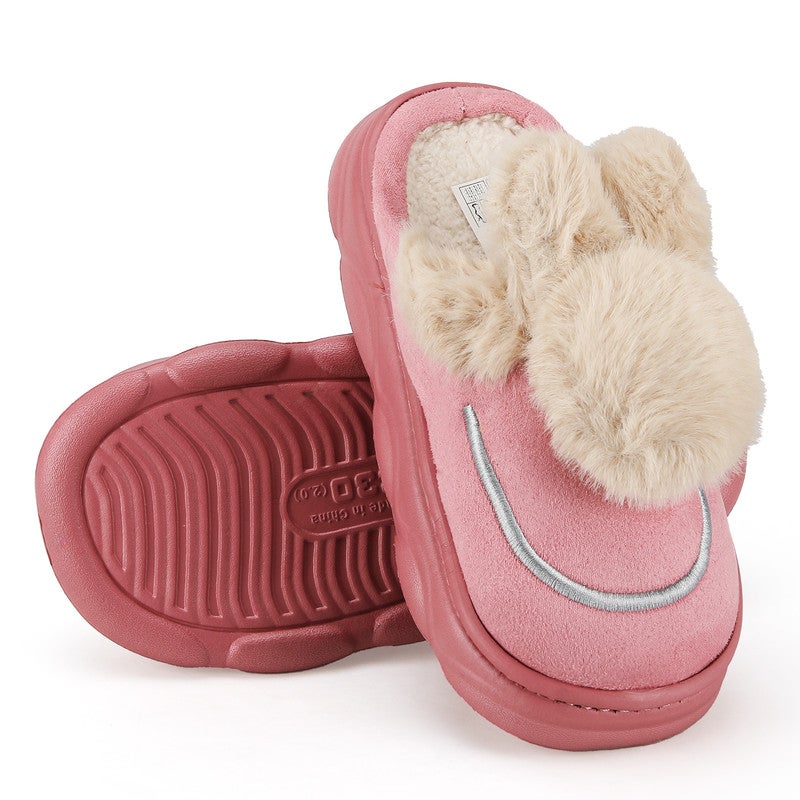 Lucky Kids Cartoon Slippers for Kids, Funny Animal House Shoes with Non-Slip Sole, Cozy Plush Indoor Comfort Footwear for Boys and Girls - Image 1