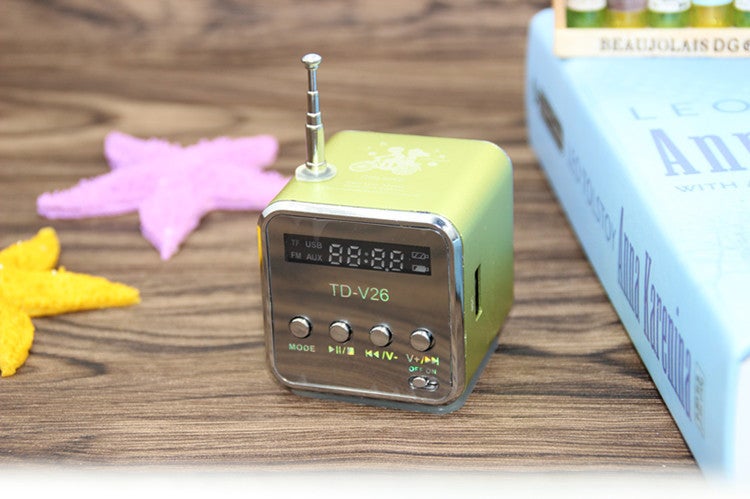 Td-V26 Portable Mini Bluetooth Speaker With Screen Radio Laptop Mp3 Player Speaker Card - Image 1
