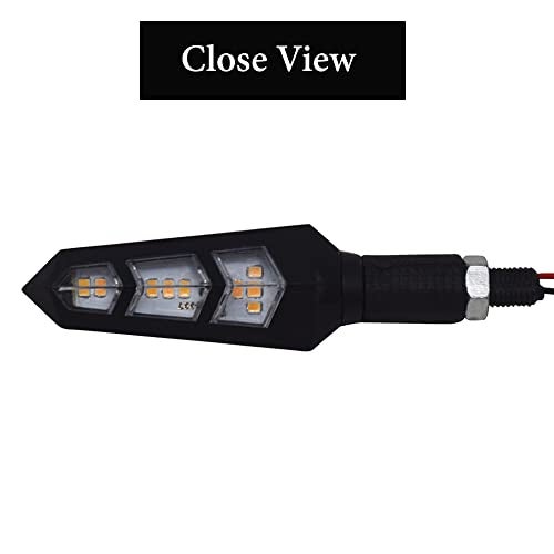 Ramanta Bike LED Indicators Flexible Motorcycle Turn Signal Indicators Light Turning Lamps Lights Bulb Blinkers Rear Front Side Compatible for Motorbike, Set of 4 - Image 3
