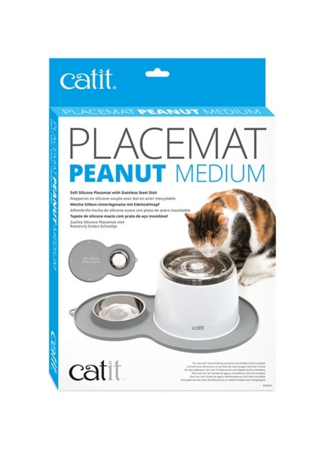 Catit Peanut Placemat Grey Medium - Image 1