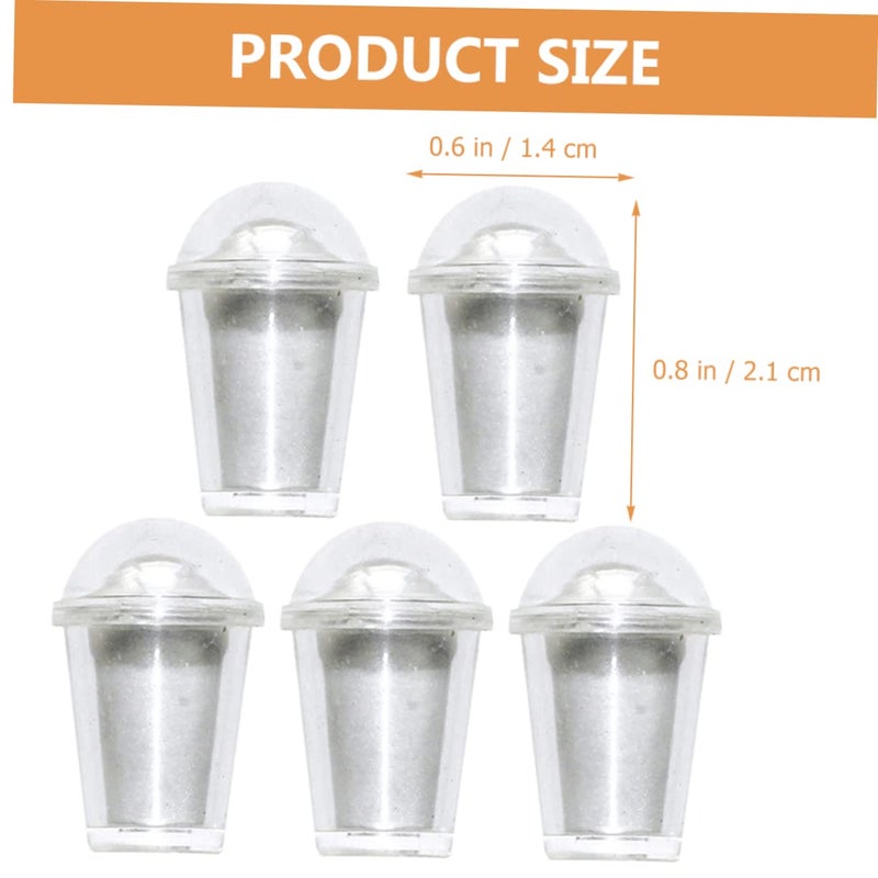 5 Sets Miniature Bubble Tea Cups Tiny Drink Accessories For Dollhouse Landscape - Image 3