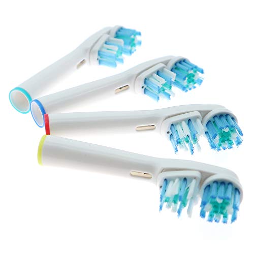 VWONST Replacement Brush Heads Compatible with Oral B- Double Clean Design, Double Clean Brush Heads, Compatible with Braun Oral-B Dual Clean Electric Toothbrush - Pack of 4 - Image 2