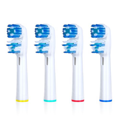 VWONST Replacement Brush Heads Compatible with Oral B- Double Clean Design, Double Clean Brush Heads, Compatible with Braun Oral-B Dual Clean Electric Toothbrush - Pack of 4 - Image 1