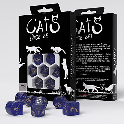 Q WORKSHOP Cats Modern Dice Set Meowster - Image 1