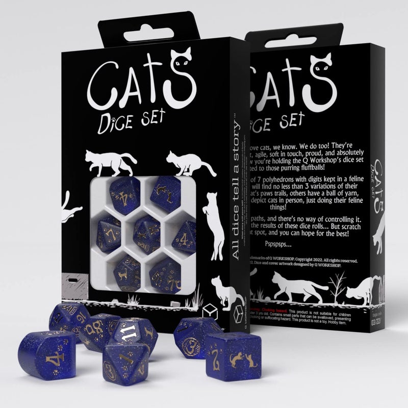 Q WORKSHOP Cats Modern Dice Set Meowster - Image 3