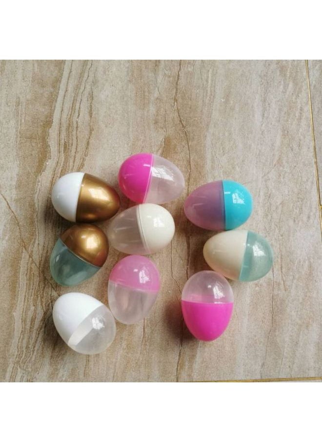 Generic - 45 * 60mm Capsule Twisted Eggshell Decoration Twisted Egg Machine Empty Shell Twisted Egg Macaron Eggshell Children Easter Egg-Specifications:45 * 60mm Transparent Red - Image 1