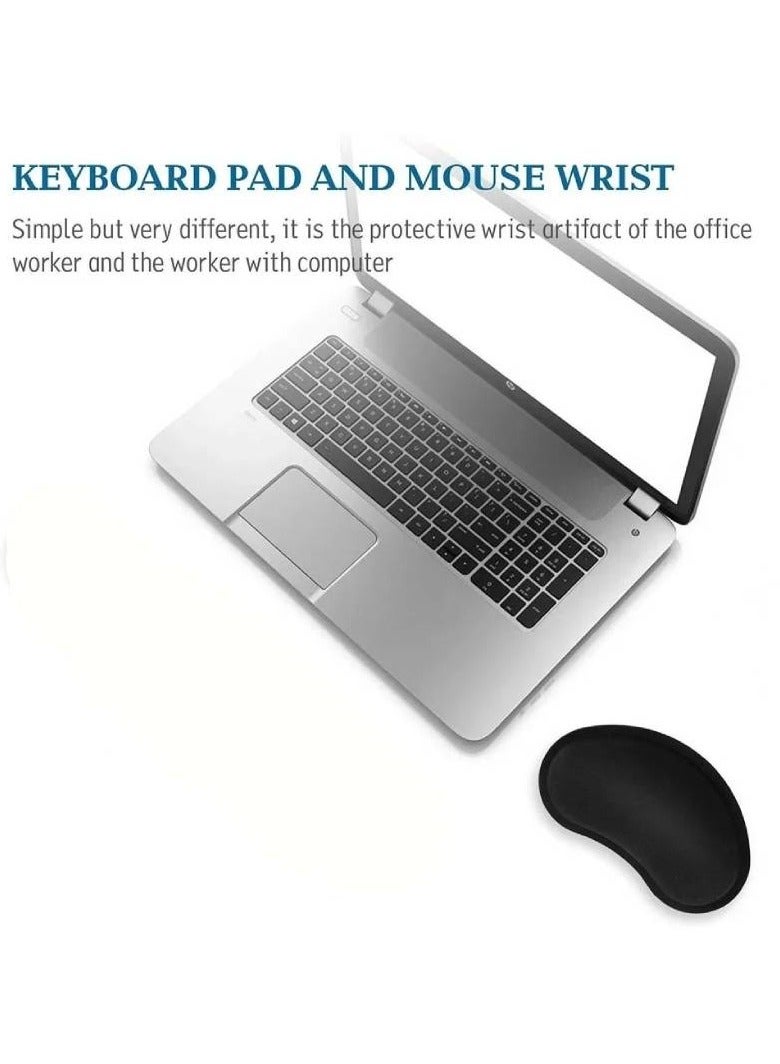 AROAQ Widen Memory Foam Mouse Pad with Nonslip Base and Wrist Support Includes Keyboard Wrist Rest for Comfortable Use at Office and Home - Image 3