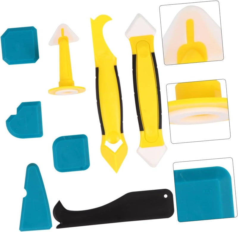 Uonlytech 16pcs Plastic Caulking Tool Kit Glue Remover Stove Scraper Sealant Smooth Remover Multifunctional Scraping Tool for Diy Home Projects - Image 4