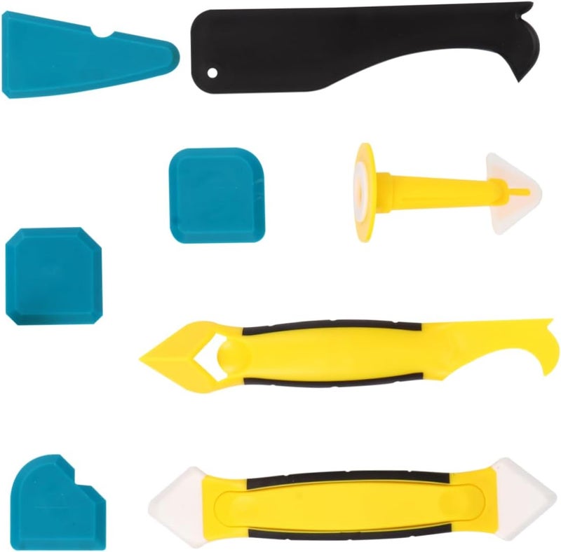 Uonlytech 16pcs Plastic Caulking Tool Kit Glue Remover Stove Scraper Sealant Smooth Remover Multifunctional Scraping Tool for Diy Home Projects - Image 1