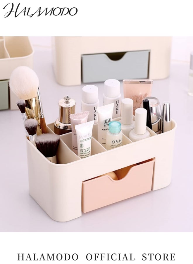 Halamodo Makeup Organizer Plastic Storage Pink - Image 4