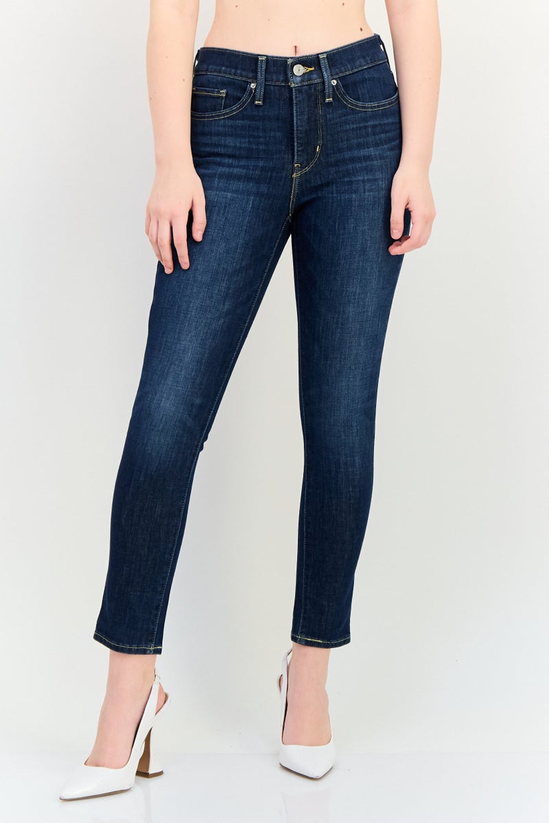 Levi's Women Skinny Fit Wash Stretchable Denim, Navy - Image 1
