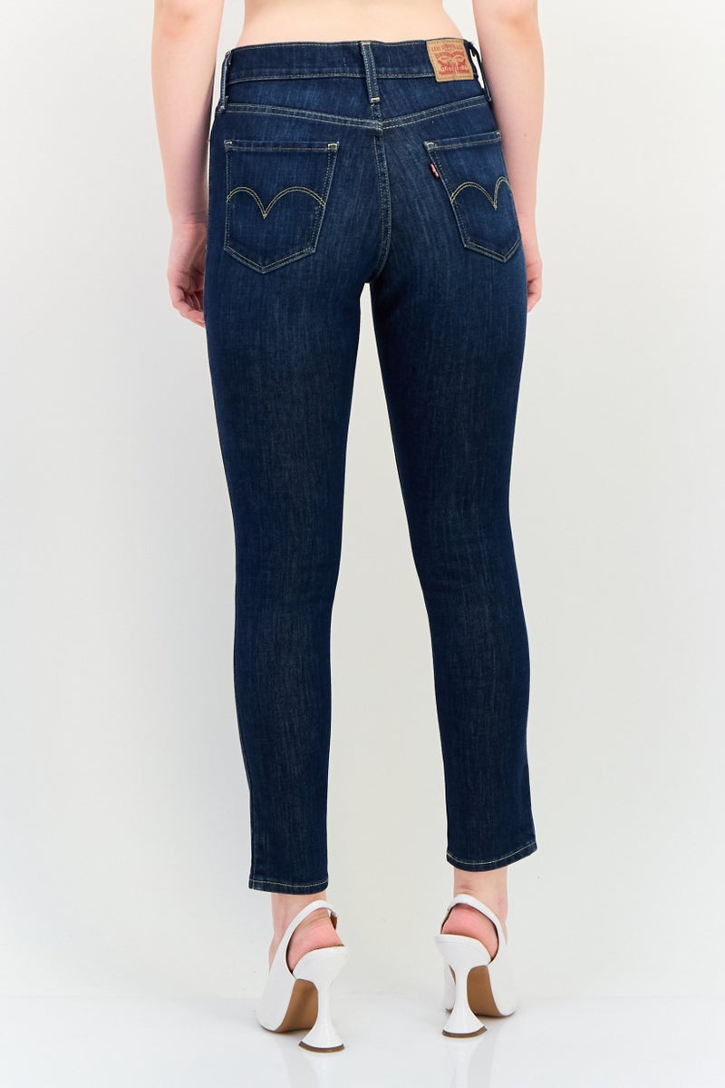 Levi's Women Skinny Fit Wash Stretchable Denim, Navy - Image 3