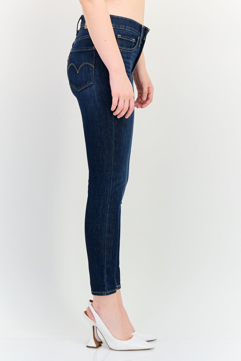 Levi's Women Skinny Fit Wash Stretchable Denim, Navy - Image 2