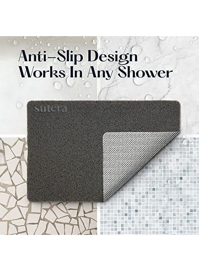 SUTERA Sutera - Slide Guard Bath Mat | Non Slip Bath Shower Mat 23.6 x 17.5 Inch, Rubber Bathtub Mat, Bathroom Tub Mat for Wet Areas, Drains Odor Anti Slim Shower Floor Mat - Image 4