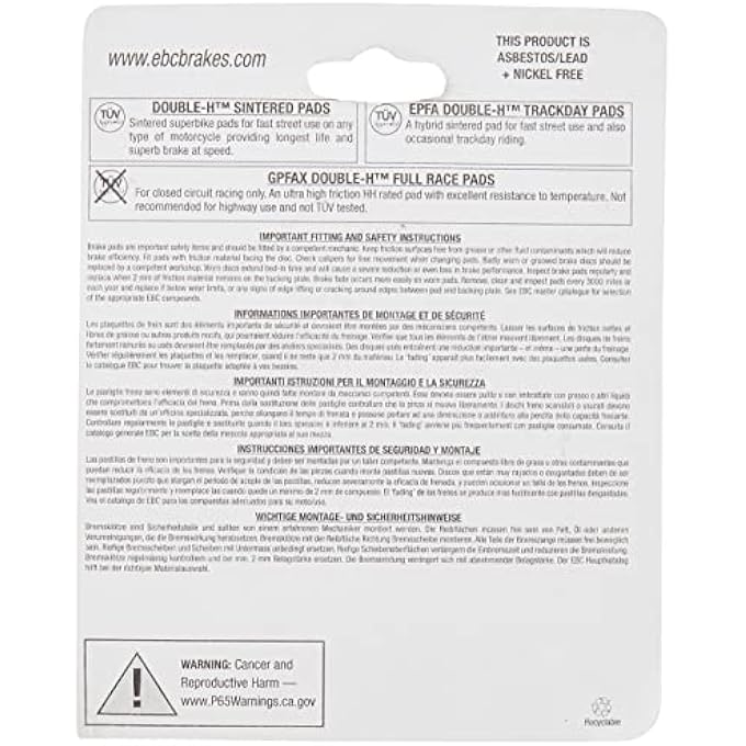 ريحني فرامل EBC FA142HH مجموعة وسادة الفرامل القرصية باللون الأسود - Image 2