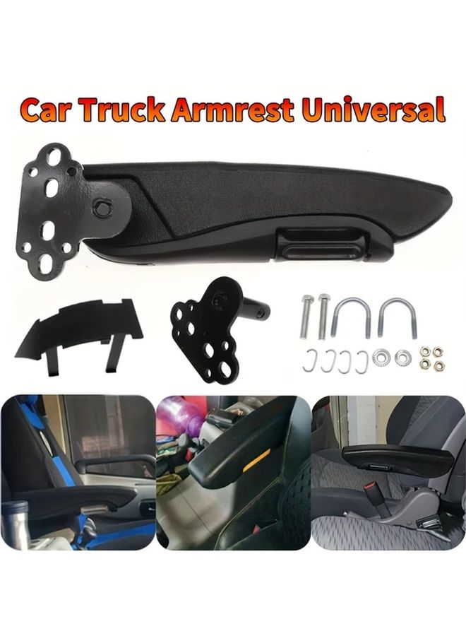 Universal Car Armrest 12.2in Grey Left Adjustable Angle Elbow Support For Truck Van RV Trailers - Image 1