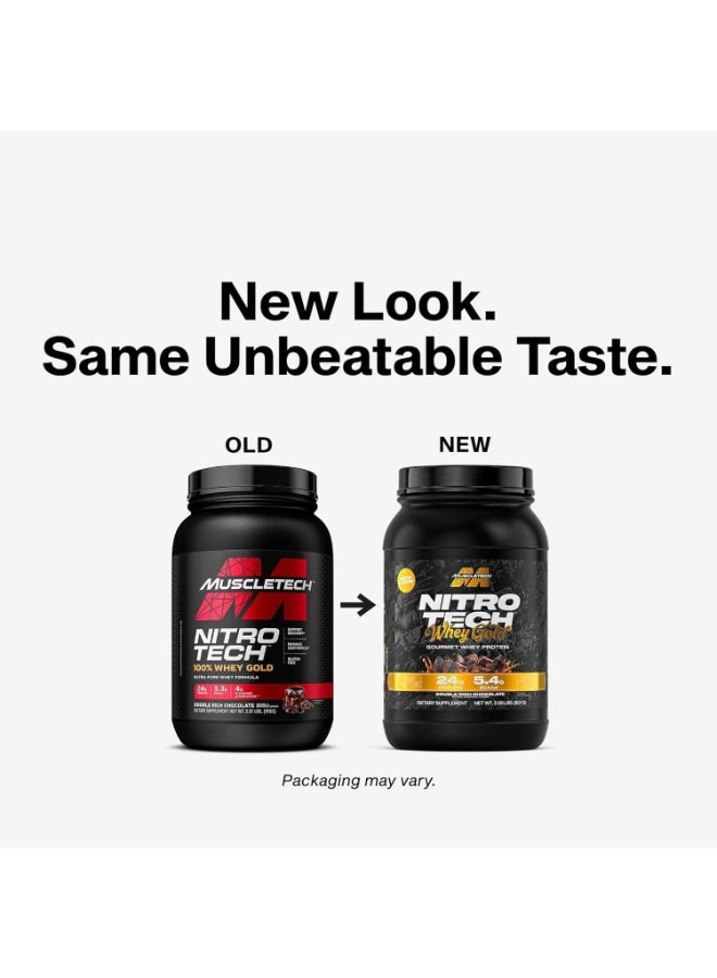MuscleTech Nitro-Tech Whey Protein Powder, 24g Protein, 5.4g BCAAs, Clinically Studied Formula, Double Rich Chocolate, 2 LB (907 G) - Image 2