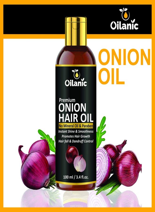 Oilanic Onion Herbal Oil - For Hair Growth & Anti Hair Fall Combo Pack of 2 Bottles of 100 ml(200 ml) - Image 5