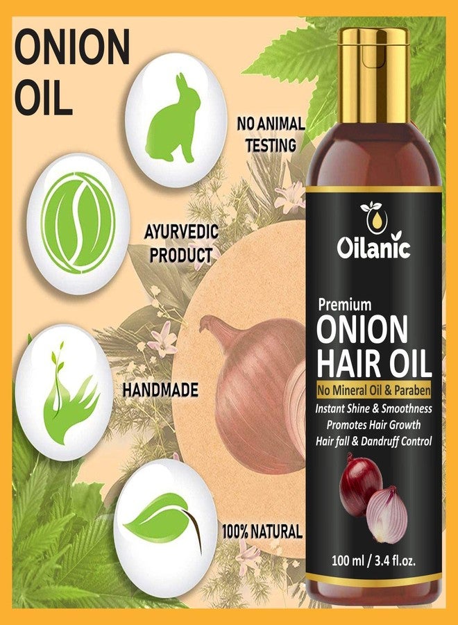 Oilanic Onion Herbal Oil - For Hair Growth & Anti Hair Fall Combo Pack of 2 Bottles of 100 ml(200 ml) - Image 4