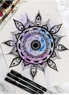 Uniball قلم حبر فاينلاينر Unipin Fineliner مكون من قطعة واحدة برأس 0.3 مم وحبر أسود  - Image 5