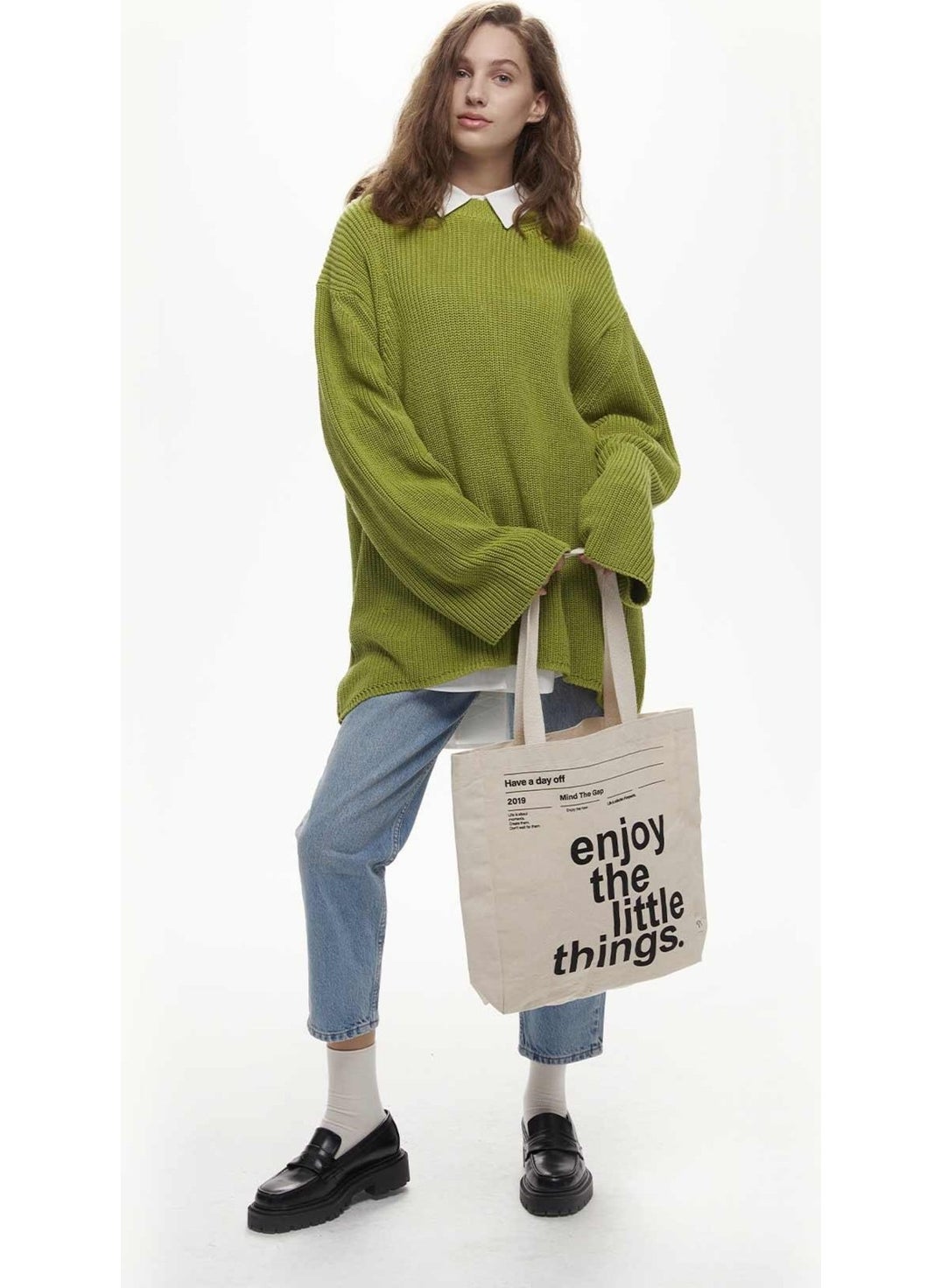 Manuka - Enjoy Printed Gusseted Tote Bag - Image 1