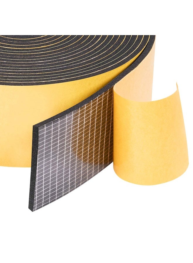 FDTY Neoprene Weather Stripping 2" W X 1/8" T, Self Adhesive Foam Rubber Seal Strip Tape, 16 Ft Length - Image 1