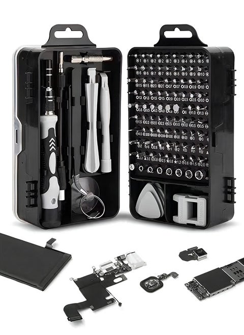 Precision Screwdriver Set, 122 in 1 Computer Screwdriver Kit, Laptop Screwdriver Sets with 101 Magnetic Drill Bits, Electronics Tool Kit Compatible for Computer, Tablet, PC, iPhone, PS4 Repair