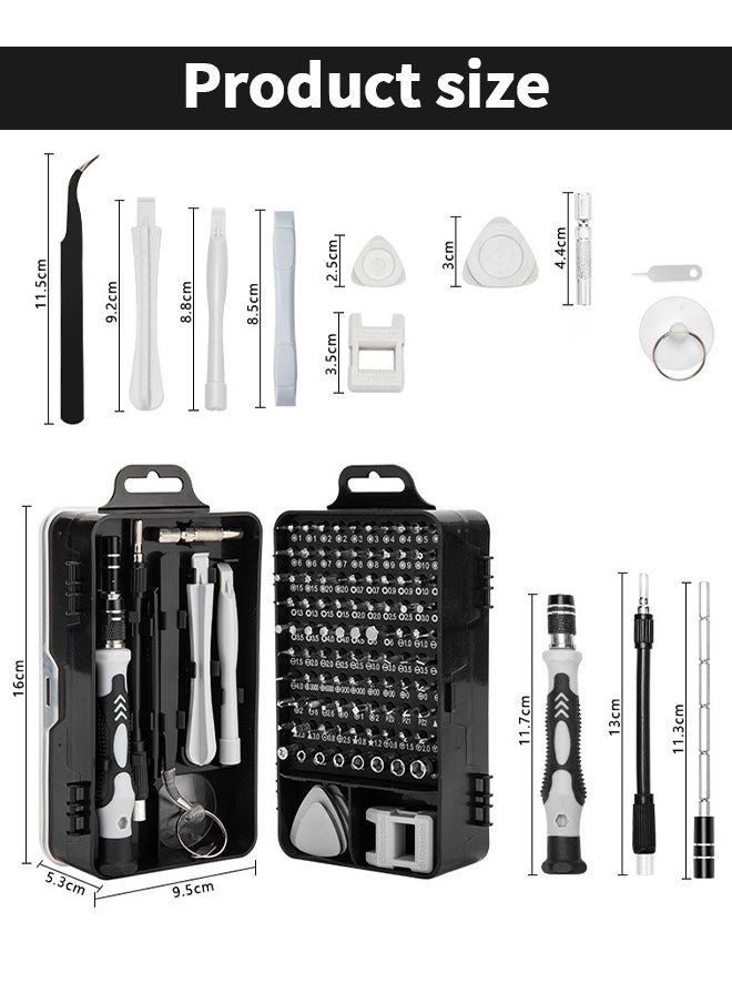 UETEEY Precision Screwdriver Set, 122 in 1 Computer Screwdriver Kit, Laptop Screwdriver Sets with 101 Magnetic Drill Bits, Electronics Tool Kit Compatible for Computer, Tablet, PC, iPhone, PS4 Repair  - Image 4