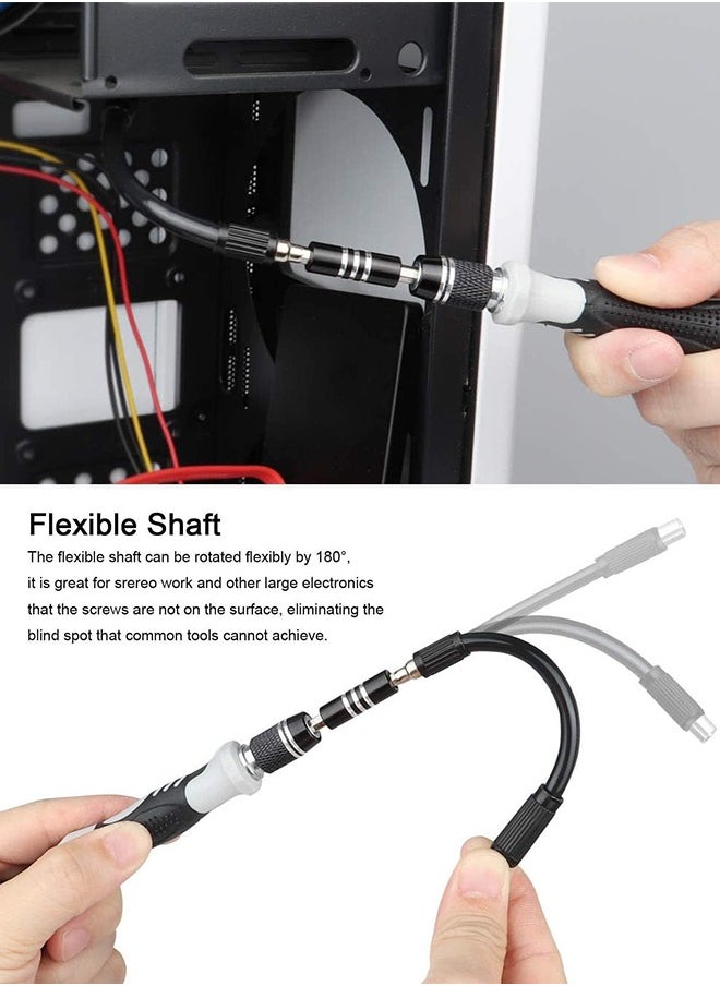 Precision Screwdriver Set, 122 in 1 Computer Screwdriver Kit, Laptop Screwdriver Sets with 101 Magnetic Drill Bits, Electronics Tool Kit Compatible for Computer, Tablet, PC, iPhone, PS4 Repair
