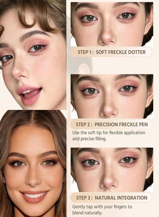 SUMEITANG Espressso Dual Ended Freckle Pen, Natural faux Freckle Stamp Pen, Multi-Size Freckles Pattern & Soft Precise Tip, Waterproof Long Lasting Sunkissed Freckle Makeup for All Skin Tones - Image 3