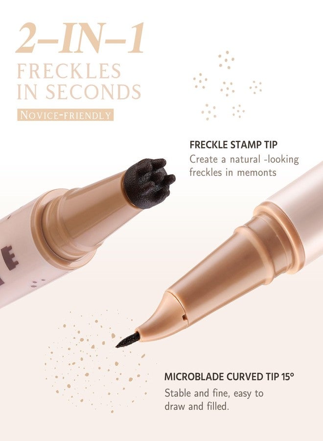 SUMEITANG Espressso Dual Ended Freckle Pen, Natural faux Freckle Stamp Pen, Multi-Size Freckles Pattern & Soft Precise Tip, Waterproof Long Lasting Sunkissed Freckle Makeup for All Skin Tones - Image 2