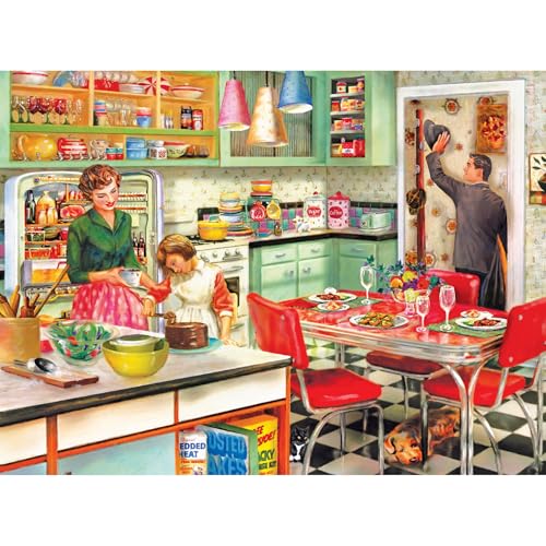 RoseArt - Back to The Past - Baking with Mom - 1000 Piece Jigsaw Puzzle for Adults - Image 1