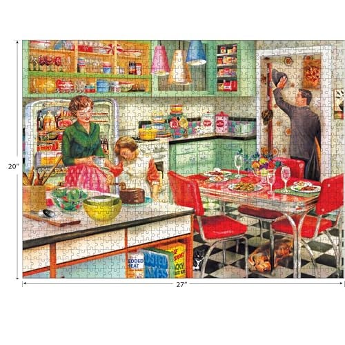RoseArt - Back to The Past - Baking with Mom - 1000 Piece Jigsaw Puzzle for Adults - Image 3