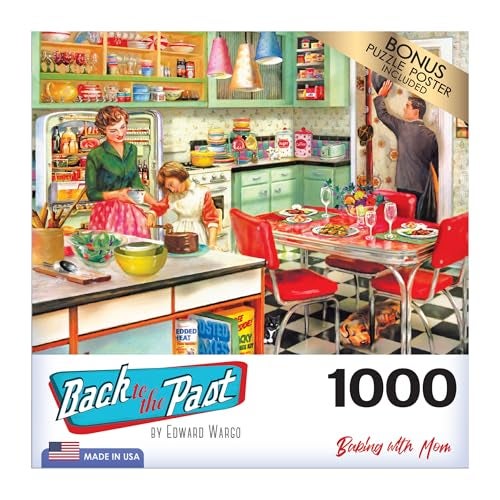 RoseArt - Back to The Past - Baking with Mom - 1000 Piece Jigsaw Puzzle for Adults - Image 4