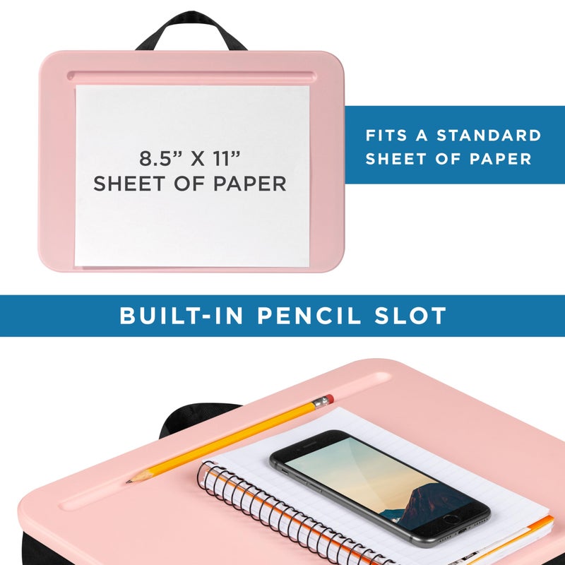 LAPGEAR Compact Lap Desk - Rose Quartz - Fits up to 15 Inch Laptops - Style No. 43104 - Image 4