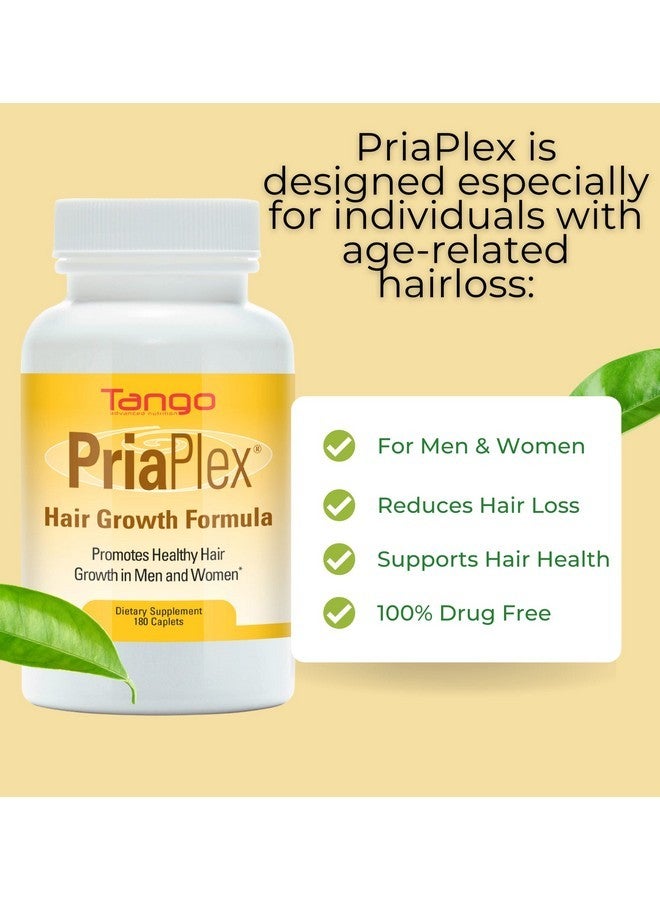 Tango PriaPlex Natural Hair Growth Supplement for Hair Loss for Men and Women, Supporting Healthy Hair Regrowth (180 Caplets) - Image 2