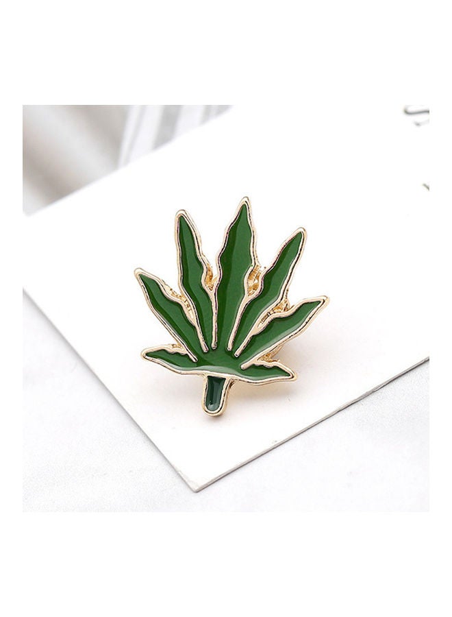 NIBEMINENT Green Tree Leaf Enamel Brooch Pin Breastpin Scarf Hat Jewelry  - Image 5