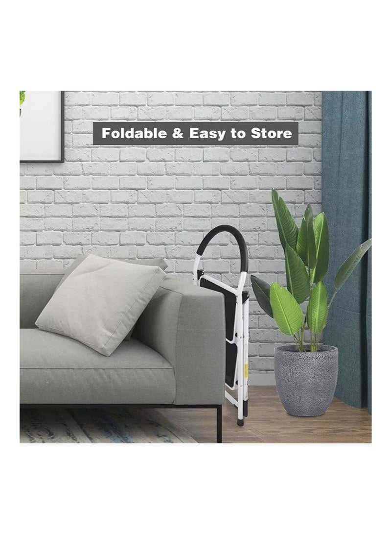2-Step Folding Step Ladder white - Image 4