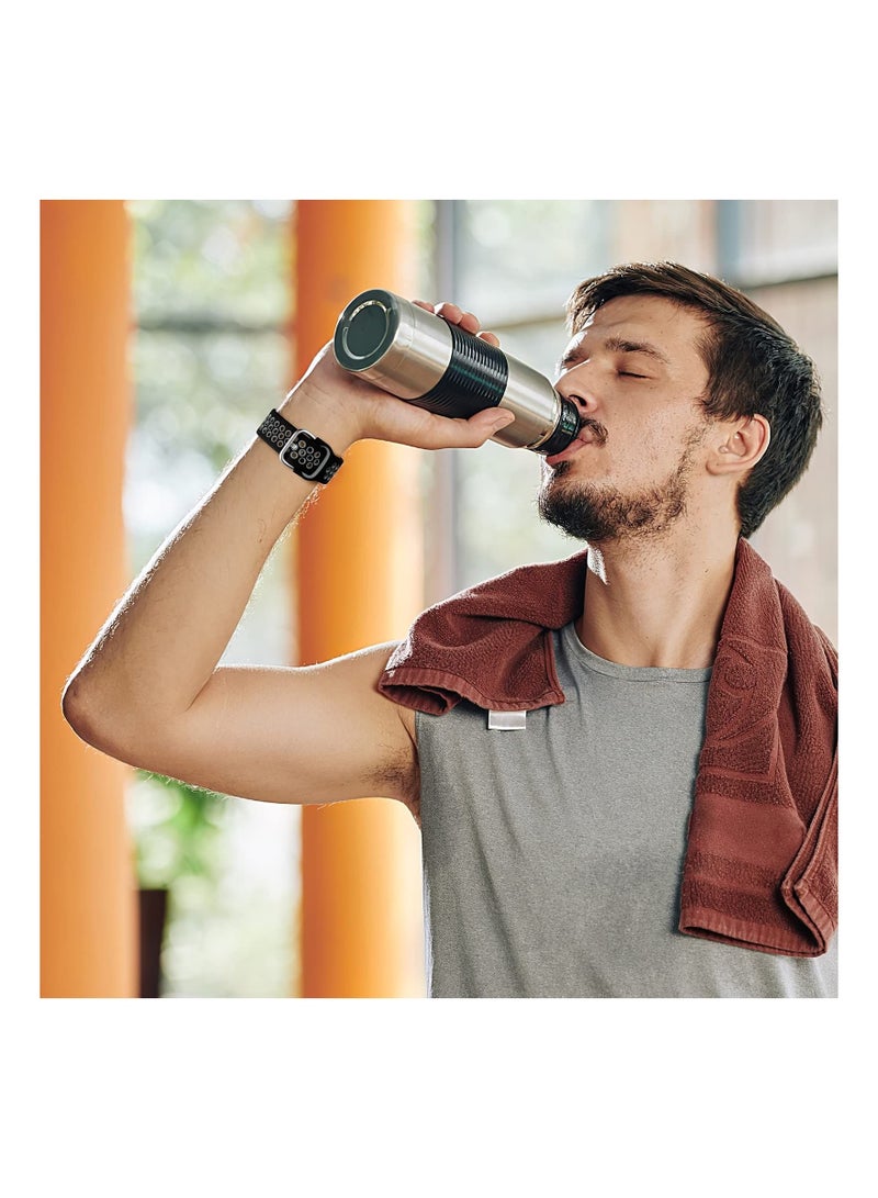 Captaintech Two-color Strap, Compatible with Fitbit Versa 3 Strap/ Fitbit Sense Women's Strap, Soft Silicone Substitute, Sports Wrist Strap with Vents, Suitable for Fitbit Versa 3/ Fitbit Sense, Black/Gray - Image 2