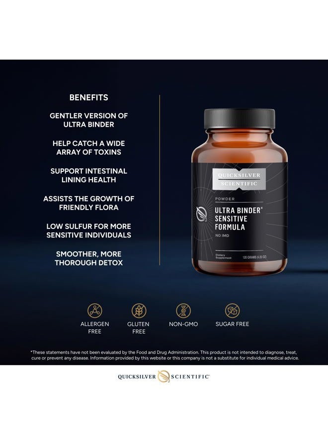 Quicksilver Scientific تركيبة حساسة من ألترا بايندر - مكمل صحة الأمعاء مع الفحم النشط، طين البنتونيت - مسحوق دعم التنظيف (120 جرام) - Image 4
