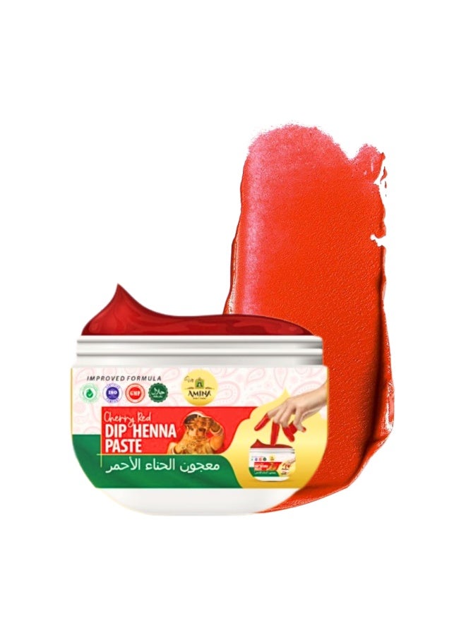 Amina Dip Henna Instant Red Colour Mehendi Paste | For Finger Tips With 3 Types Henna Tattoo Stickers - Image 4