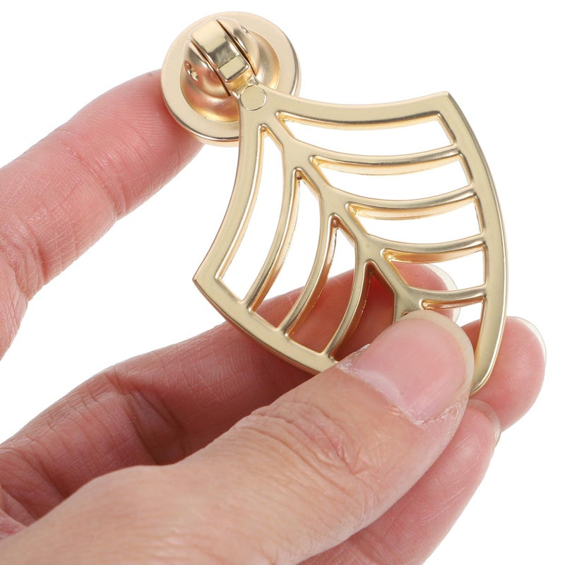 2pcs Gold Leaf Shape Cabinet Knobs Metal Drawer Pulls for Dresser Kitchen Cupboards Handles - Image 5