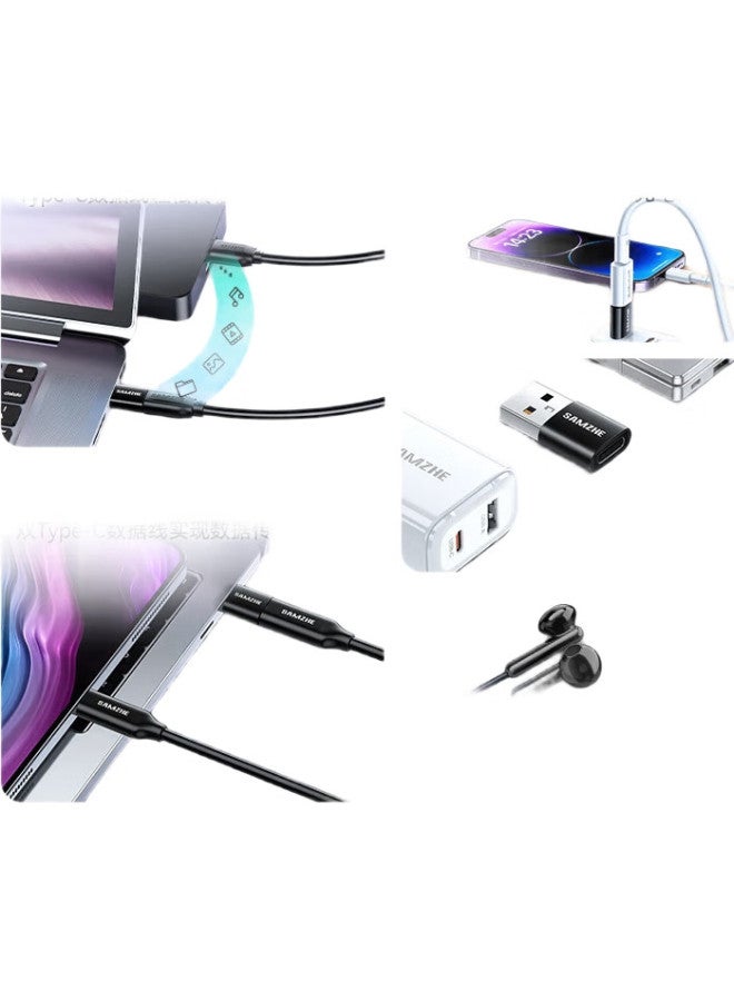 SAMZHE Shanze Usb To Type-C Adapter Otg Fast Charging Cable Converter For Apple 16/15, Carplay, Car Headphones, Xiaomi, Huawei Phones, Laptops, Desktop Computers - Image 3