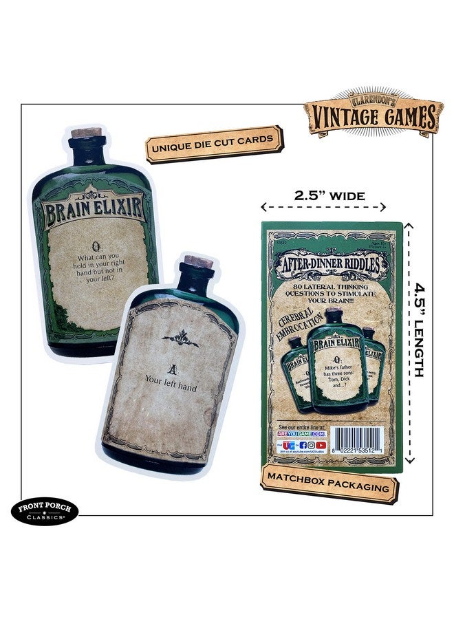 Front Porch Classics Brain Elixir After Dinner Riddles Cards Package May Vary - Image 3