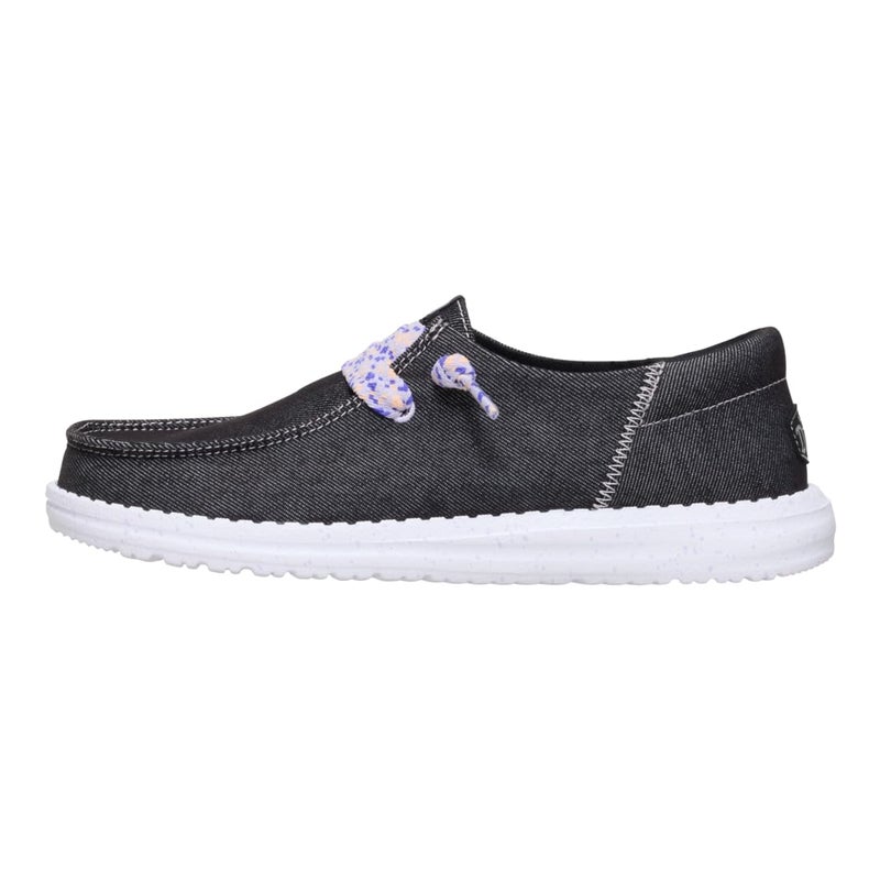 HEYDUDE Wendy Funk Friendship Lace Black Size 7, Womenâ€™s Shoes, Slip-on Loafers, Comfortable & Light-Weight