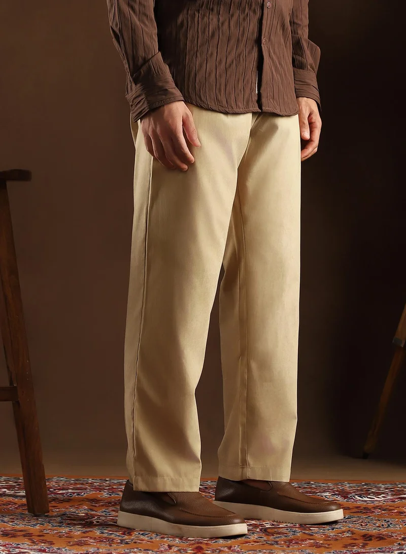 Campus Sutra Lightweight - Pleated Tailored Trousers