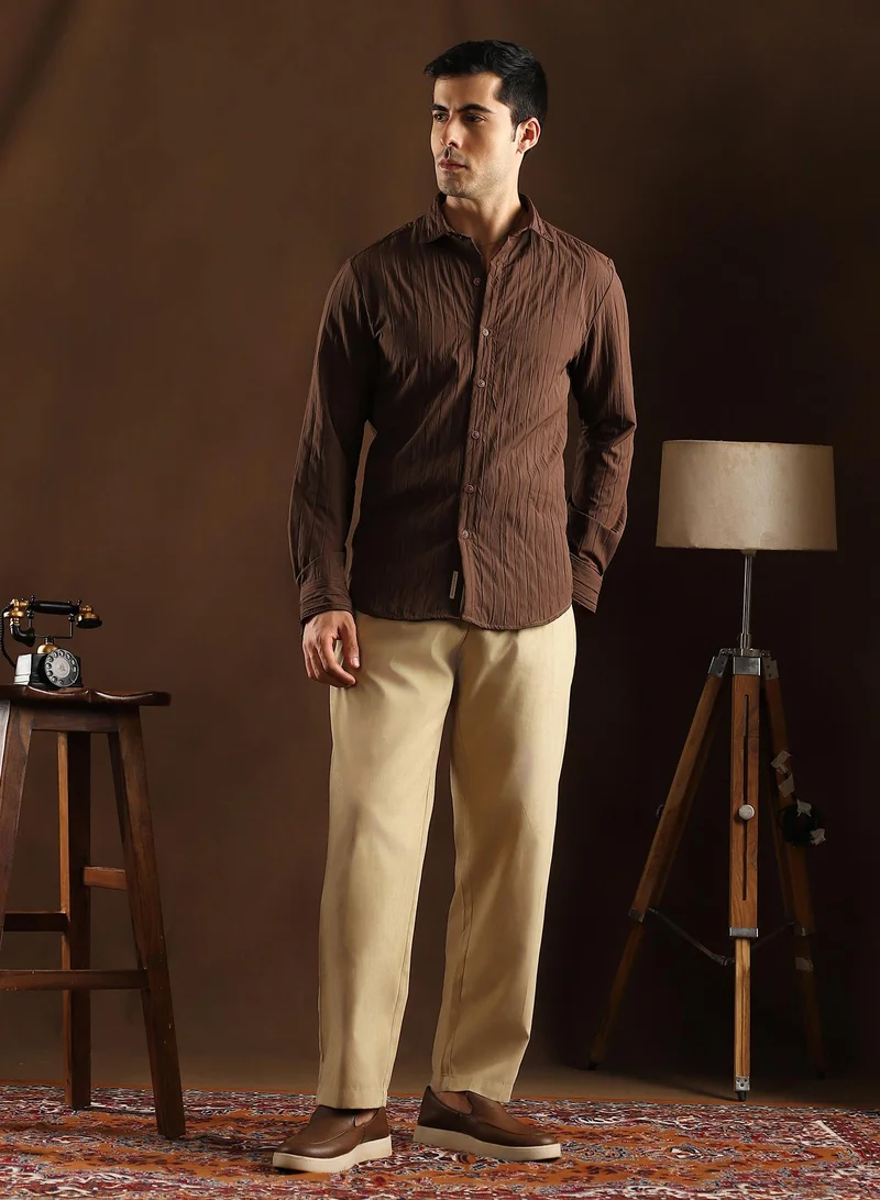 Campus Sutra Lightweight - Pleated Tailored Trousers
